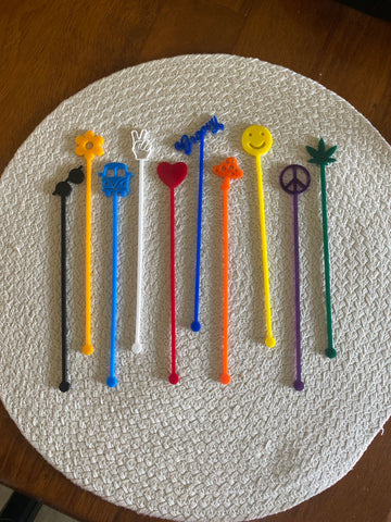 Hippie Swizzle Sticks - Stir Sticks