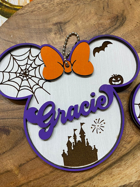 Halloween 3D Disney Trick-or-Treat Basket Tag