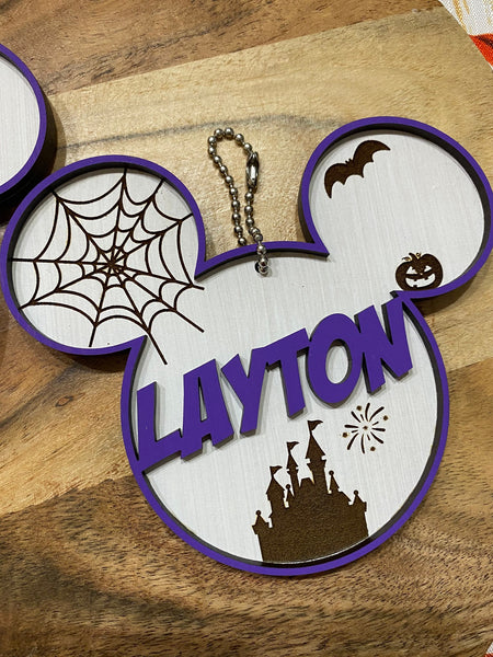 Halloween 3D Disney Trick-or-Treat Basket Tag