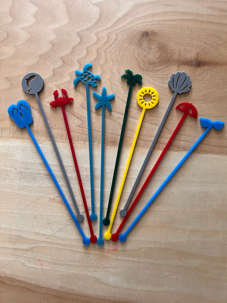 Beach Swizzle Sticks - Stir Sticks